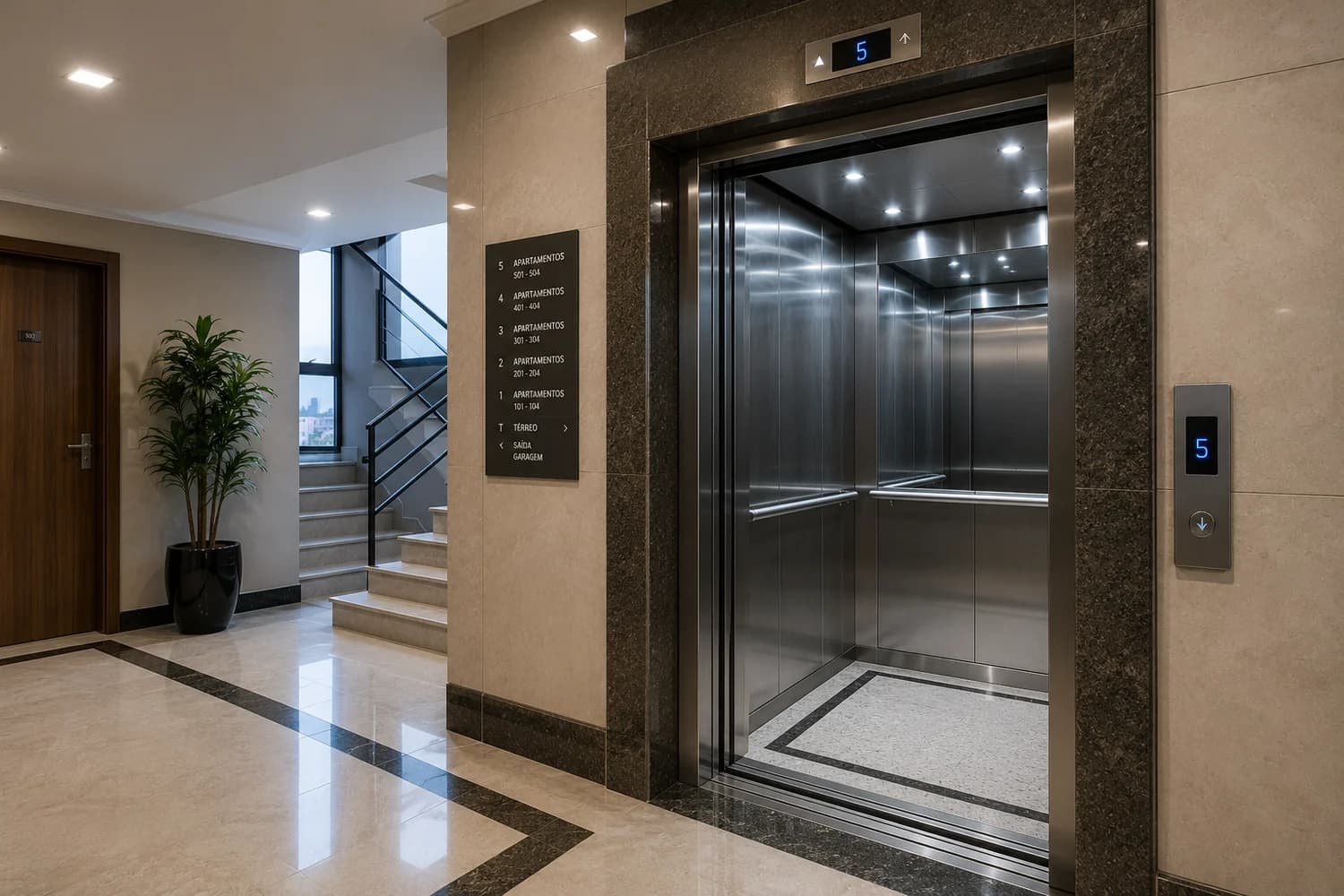 Elevador predial em edifício atendido pela Motta