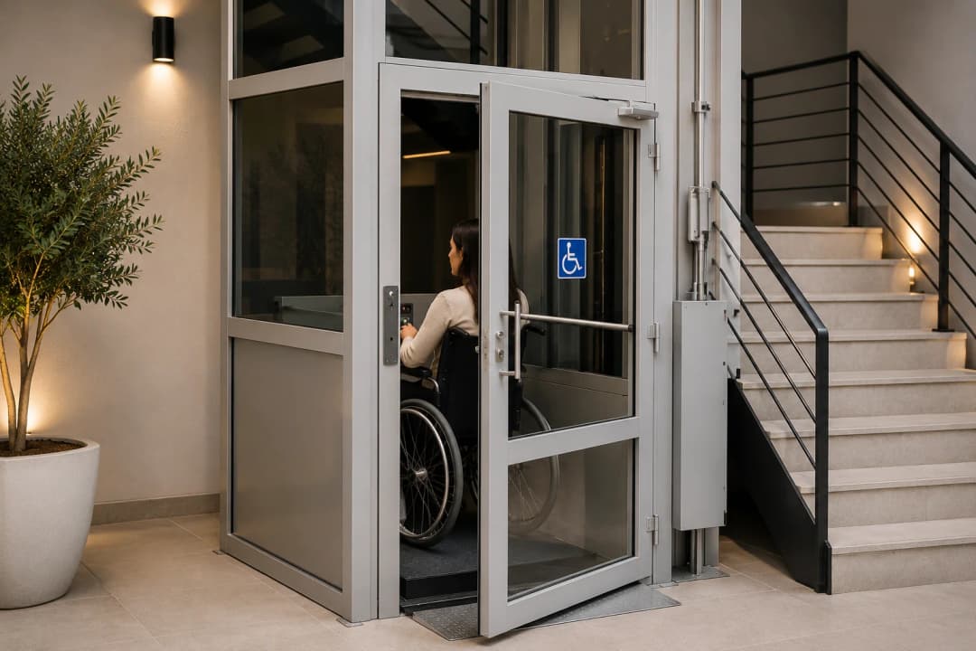 Plataforma de acessibilidade instalada pela Motta
